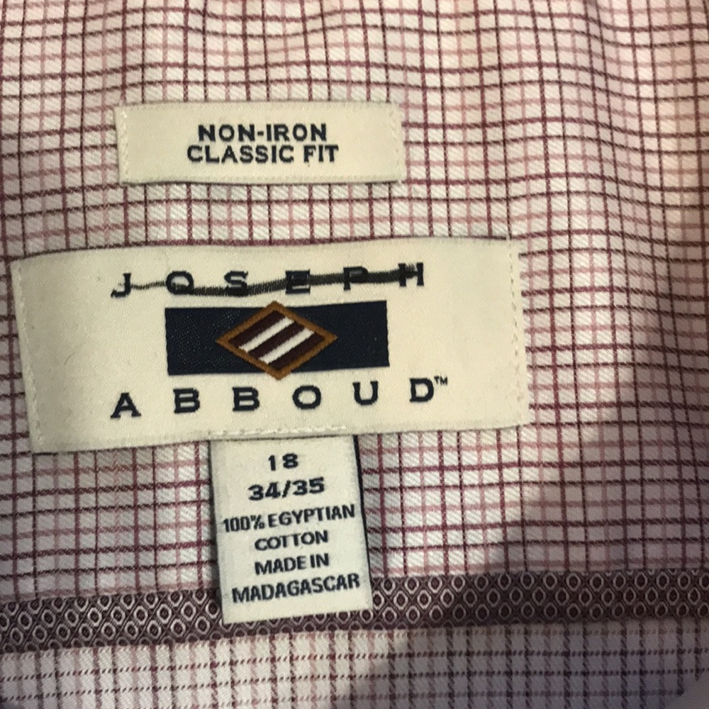 (121)NWT Mens long sleeve dress shirt by Joseph Abboud. Size 18 34/35 - Picture 3 of 11